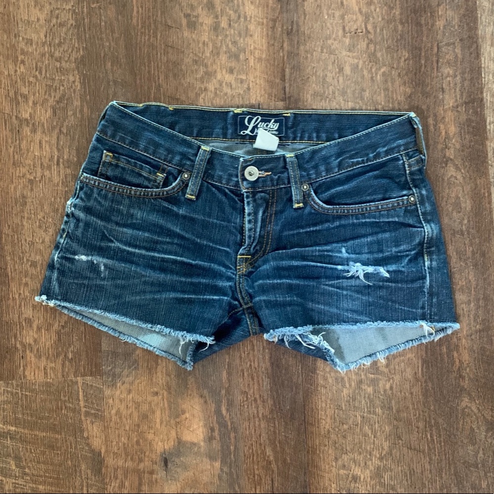 Lucky Brand cutoff jean shorts size 24